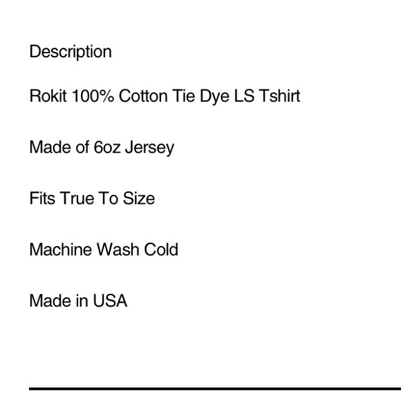 New Rokit Abstract Long Sleeve Yellow Tie-Dye Tee - Picture 5 of 5
